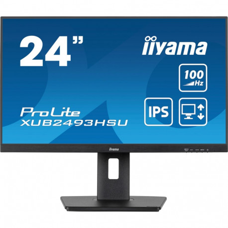 "61cm/24"" (1920x1080) iiyama ProLite XUB2493HSU-B6 16:9 FHD IPS 100Hz 1ms HDMI DP Pivot Vesa Speake