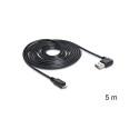EASY-USB 2.0 Kabel, USB-A Stecker 90° > Micro-USB Stecker (schwarz, 5 Meter, rechts / links abgewink