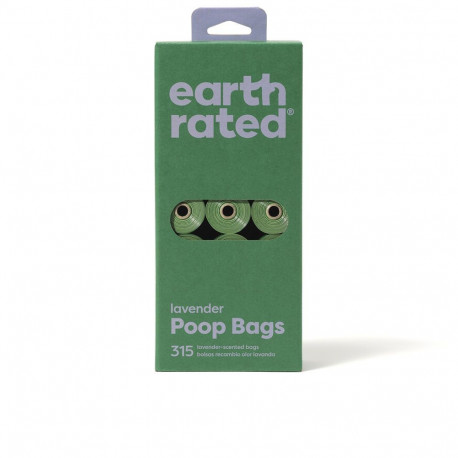 EARTH RATED lemmikloomade jäätmekotid täitepakend rullides 21 x 15u, lavendel