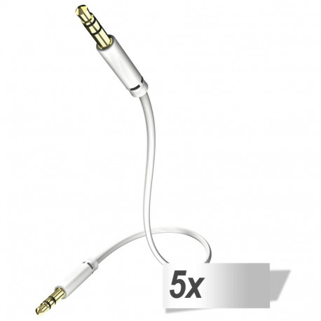 5x in-akustik Star Audio Cable 3,5 mm Jack Plug 0,5 m