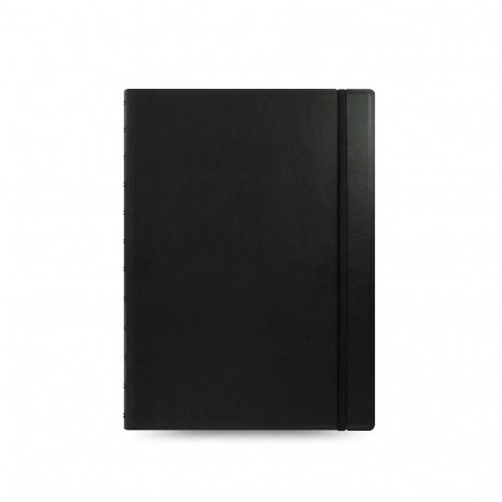 Kaustik Filofax A5 Classic black- must, spiraalköide, jooneline