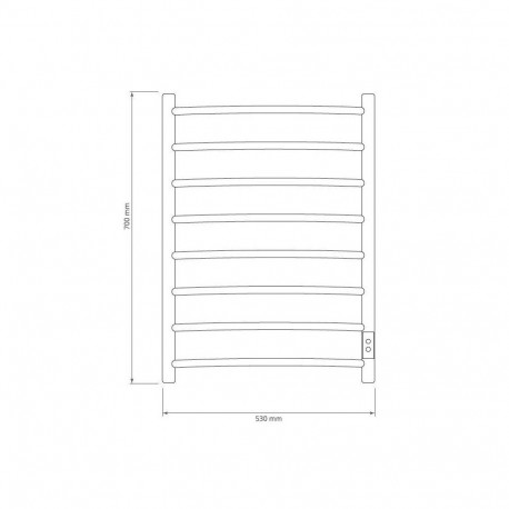 ELECTRIC TOWEL DRYER BK-109AW-8TS BLACK