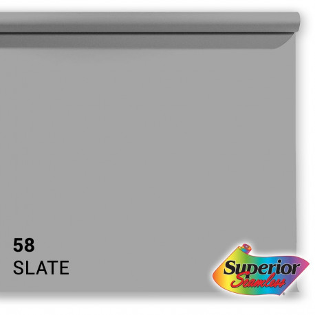 Superior paper background 2.72x11m, 58 slate grey
