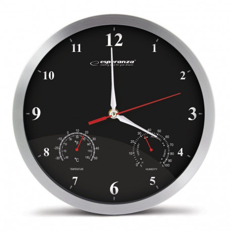 Esperanza Washington Black Mechanical Wall Clock Round Black