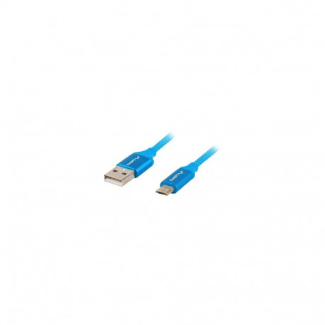 Lanberg CA-USBM-20CU-0010-BL sinine premium USB Micro - USB-A 2.0 kaabel, 1 m, QC 3.0