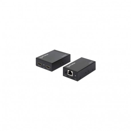 Manhattan HDMI 1080p over Ethernet Extender Kit, Up to 50m with Single Cat6 Cable, Tx &amp; Rx M