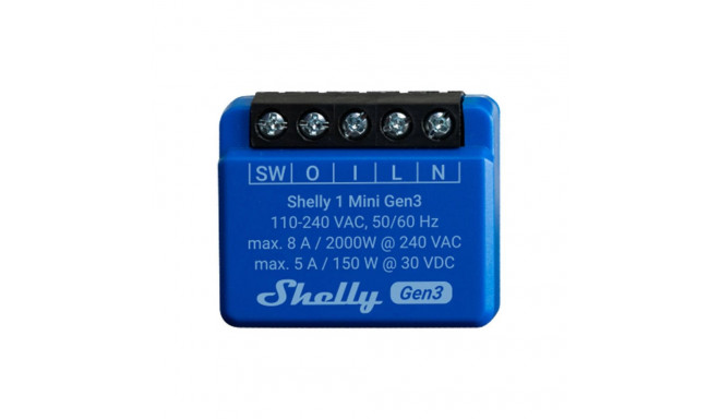 Shelly 1 Mini Gen3 Controller, WiFi/Bluetooth