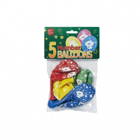 Bini number 4 pildiga õhupallid, 5 tk