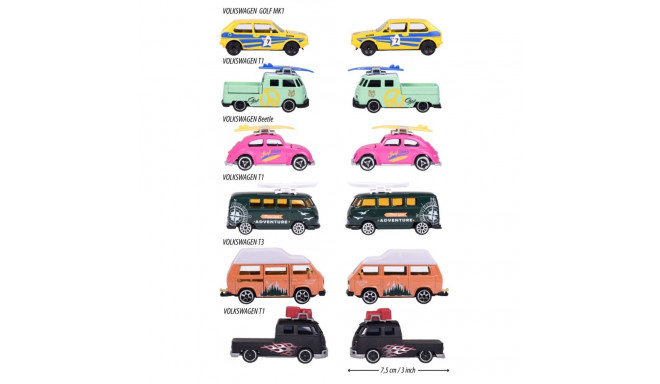 Majorette premium autod VW originaal 6 erinevat