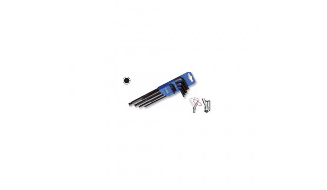 Ball head HEX L-key set 9 pcs 1,5-10mm Irimo blister