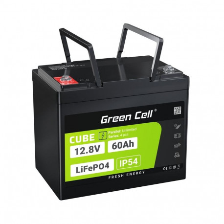Green Cell UPS-i aku LFPGC12V60AH liitiumraudfosfaat (LiFePO4) 12.8V 60Ah