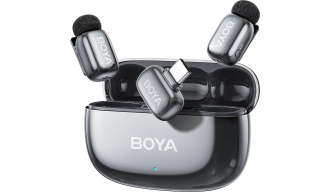 Boya wireless microphone mini 2-02 USB-C, lunar silver
