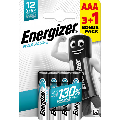 Energizer battery Max Plus Alkaline AAA CHP4 3+1