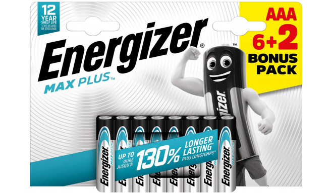 Energizer battery Max Plus Alkaline AAA CHP8 6+2