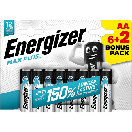 Energizer patarei Max Plus Alkaline AA CHP8 6+2