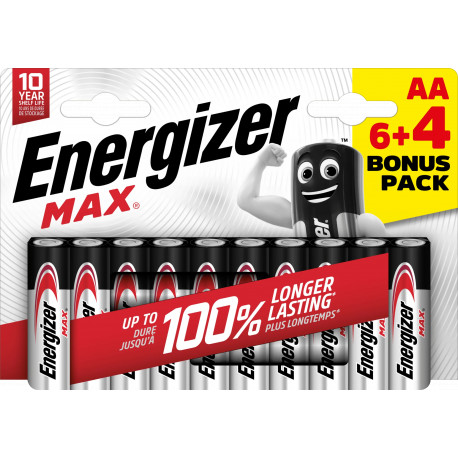 Energizer patarei Max Alkaline AA CHP10 6+4