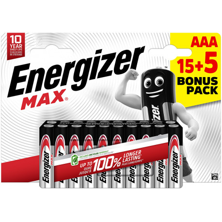 Energizer patarei Max Alkaline AAA CHP20 15+5
