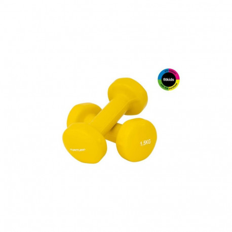 Tunturi vinüülhantlid 1,5 kg, kollased, 2tk