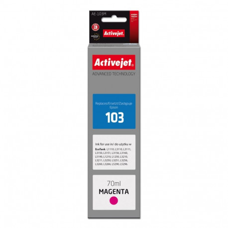 Ink Cartridge - Activejet Ae-103m Magenta 70ml