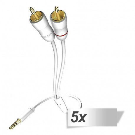 5x in-akustik Star audio-kaabel 3,5 mm jack-pistik cinch 3,0 m