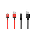 Cable USB A to Lightning Hoco 1 m 4 black red
