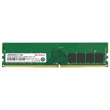 Transcend 16GB DDR4 3200 MT/s UDIMM 288pin 1R x8 unbuffered