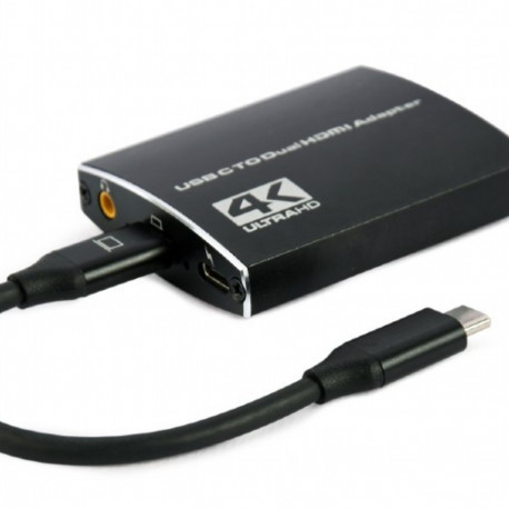 Adapter USB-C do 2xHDMI 4Kx2K audio