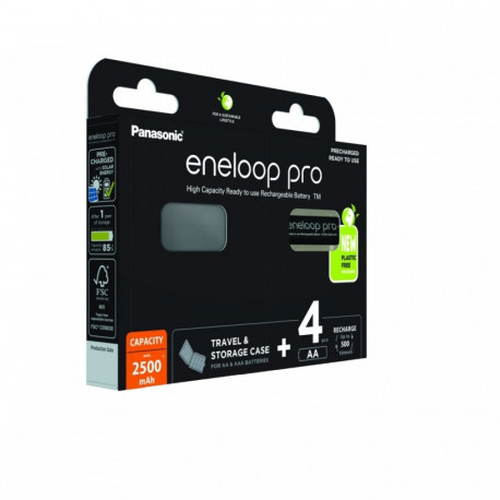 Eneloop PRO aku. AA 2500 mAh 4 pcs+box BK-3HCDEC