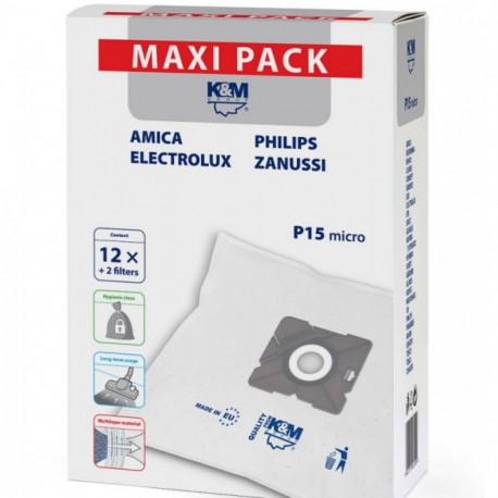 Vacuum cleaner bags P15/maxi 12 pcs