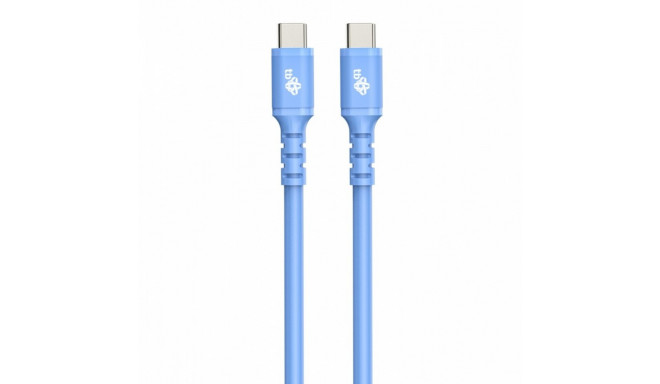 USB C - USB C cable 1m. silicone blue