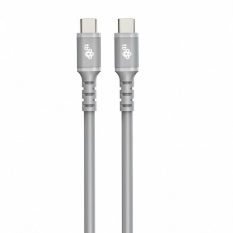 1m Silicone USB-C to USB-C Cable - Grey