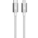 Kabel Lightning MFi - USB C srebrny 1m