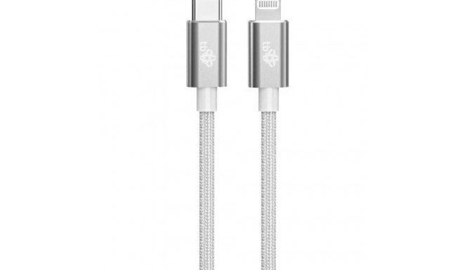 Kabel Lightning MFi - USB C srebrny 1m