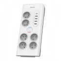 Surge protector 6 sockets AC Fr 40W, 2 m