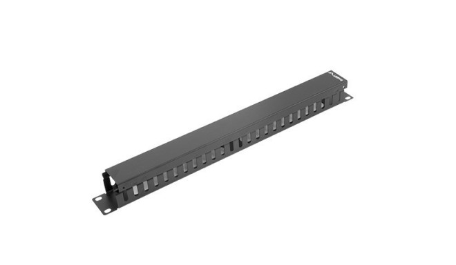 Organizator kabli do szaf 19'' 1U Typ A czarny AK-1201-B
