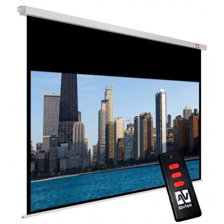 Product Summary:
This is a motorized, electric projector screen with a width of 240
