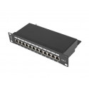 Patch Panel 12 Port 1U 10'' cat.6 black