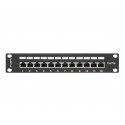 Patch Panel 12 Port 1U 10'' cat.5e black