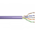Tele-information, installation cable, U / UTP category 6, wire, copper, PVC, 305m, violet