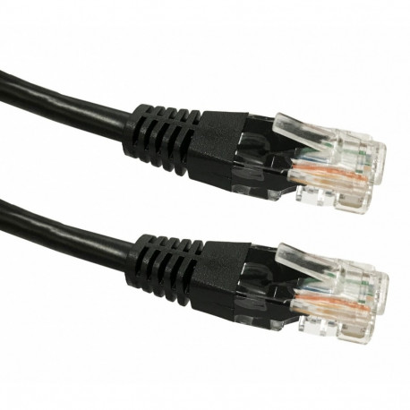 Cable Patchcord cat. 5e RJ45 UTP 1m black