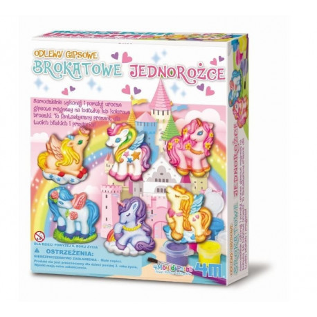 Creative set Gypsum castings - Brocade unicorns