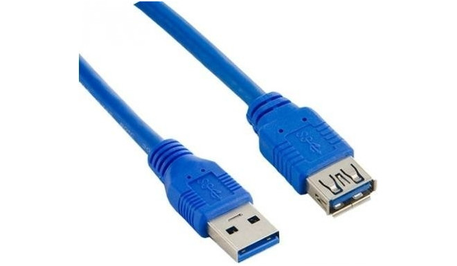 Extension cable USB 3.0 AM-AF blue 3M