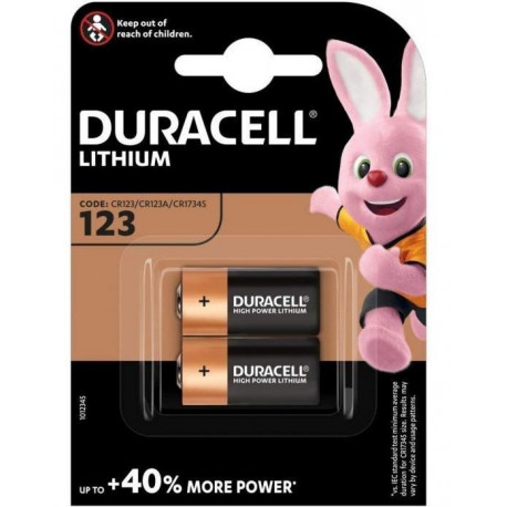 Duracell battery CR123A 2pcs