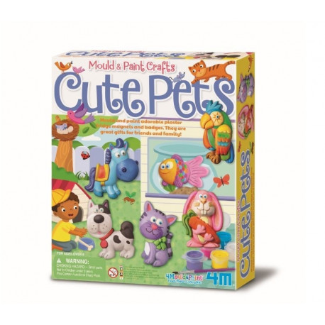 Product Description:
The 4M Mould & Paint Cute Pets kit is a creat