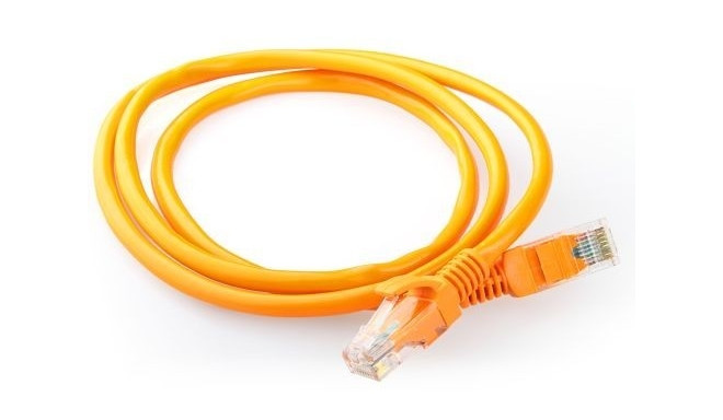 Patch Cord Cat5e UTP 0.5m orange moulded strain relief