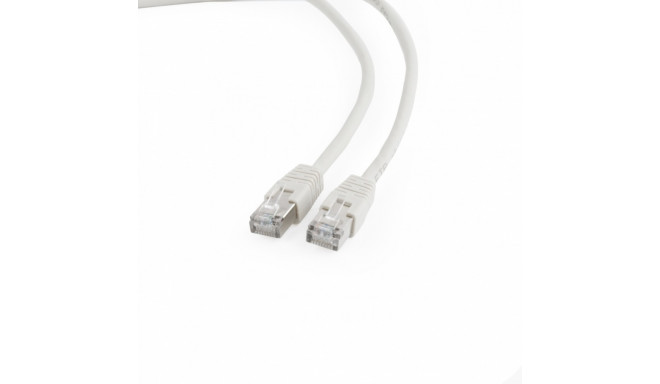 Patch Cord shielded Cat6 FTP Molded strain reliefs 0.25m gray