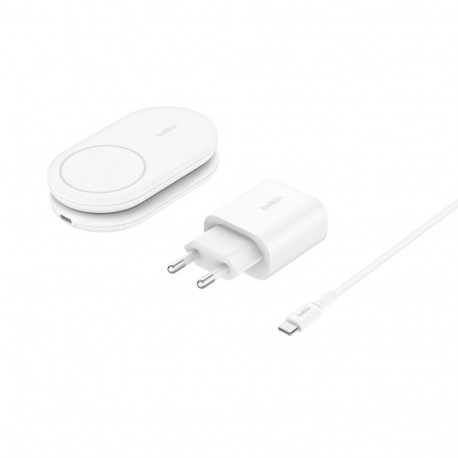 Belkin BoostCharge 2 in 1 magneettinen taitettava laturi, valkoinen