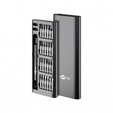 Goobay Tools Screwdriver Set with 48-Piece Precision Bit Set