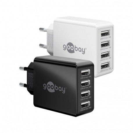 Goobay 30 W USB-A Multiport Charger white white