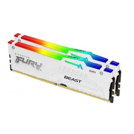 Memory DDR5 Fury Beast RGB 32GB(2*16GB)/5600 CL40 white